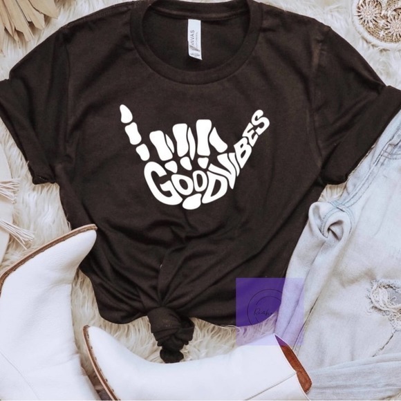 Good vibes black T shirt unisex sizing‎ - Picture 1 of 3